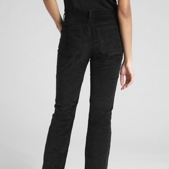 Gap 1969 Perfect Bootcut Corduroy Black Mid Rise Flare Baby Bell Pants 90's Y2K - Picture 7 of 11